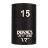 dt7533-qz DeWALT 15mm, 1/2 Drive Impact Socket, 38 mm length