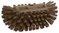 703766 Vikan Hard Bristle Brown Scrubbing Brush, 40mm bristle length, PET bristle material