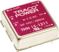 thn-15-1211 TRACOPOWER THN 15 DC-DC Converter, 5V dc/ 3A Output, 9 → 18 V dc Input, 15W, Through Hole, +85°C Max Temp -40°C