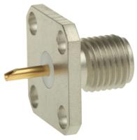 r125403001 Radiall, Jack Flange Mount SMA Connector, 50Ω, Crimp Termination, Straight Body