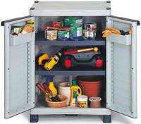 351-2613 RS PRO PP Grey Modular Shelving Base Cabinet, 976mm, 700mm