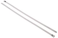 123-5035 RS PRO Cable Tie, Roller Ball, 360mm x 7.9 mm, Silver Stainless Steel, Pk-100