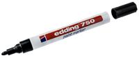 750-001 Edding Black 2 → 4mm Medium Tip Paint Marker Pen for use with Glass, Metal, Plastic, Wood