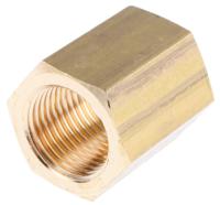0155-21-21 Legris Brass Pipe Fitting, Straight Threaded Coupler, Female G 1/2in to Female G 1/2in