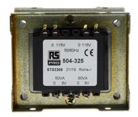 504-325 RS PRO 100VA 2 Output Chassis Mounting Transformer, 9V ac, IEC 61558-2-6