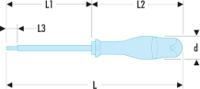 at55x200ve Facom Slotted Insulated Screwdriver, 5.5 mm Tip, 200 mm Blade, VDE/1000V, 310 mm Overall