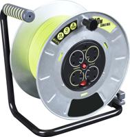 889-2501 RS PRO 40m 4 Socket Type G - British Cable Reel Open Reel, 240 V