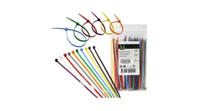 pct-0200-050-clrs NEMIQ Cable Tie, , 200mm x 4.8 mm, Assorted Polyamide, Pk-100