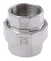 499-3681 RS PRO Stainless Steel Pipe Fitting, Straight Decagon Union, Female G 1-1/4in x Female G 1-1/4in