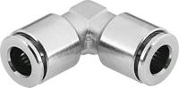 npqh-l-q10-e-p10 Festo Elbow Tube-toTube Adaptor, Push In 10 mm to Push In 10 mm, Tube-to-Tube Connection Style, 578273