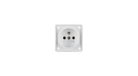 961952502 Berker 961 White Plug Socket, 16A, Type E - French