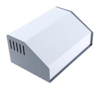 519-0910 Hammond 519 Series Grey Aluminium, Steel Desktop Enclosure, Sloped Front, 220 x 150 x 100mm
