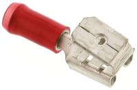 160834-2 TE Connectivity PIDG FASTON .250 Red Insulated Female Spade Connector, Piggyback Terminal, 6.35 x 0.81mm Tab Size,