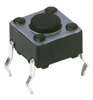 pts645sl502-lfs C & K IP40 Black Button Tactile Switch, SPST 50 mA 3.5 (Dia.)mm Through Hole