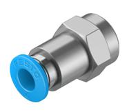 qsf-18-6-b Festo QS Series Straight Threaded Adaptor, G 1/8 Female to Push In 6 mm, Threaded-to-Tube Connection Style, 153023