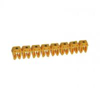 0-382-71 Legrand Clip On Cable Markers, Black on Yellow, Pre-printed ".", 0 382 71