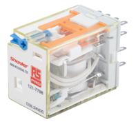 121-7798 RS PRO Plug In Power Relay, 24V dc Coil, 6A Switching Current, 4PDT