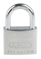 64ti50 ABUS 64TI Key Weatherproof Titanium Weatherproof Padlock, 8mm Shackle, 50mm Body