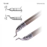 t51-i05 Hakko FX-9705 0.5 mm, 0.7 mm Micro Fine Soldering Iron Tip for use with FX-9705