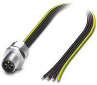 1424139 Phoenix Contact Straight Male 4 way M12 to Unterminated Sensor Actuator Cable, 5m