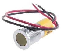 703-9074 RS PRO Yellow Panel Mount Indicator, 6 → 36V dc, 14mm Mounting Hole Size, Lead Wires Termination, IP67