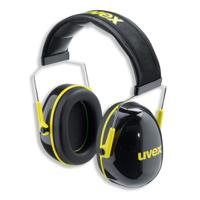2600002 uvex K Ear Defender with Headband, 32dB, Black, Yellow