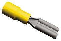 165619-2 TE Connectivity PIDG FASTON .110 Yellow Insulated Female Spade Connector, Receptacle, 2.79 x 0.79mm Tab Size, 0.1mm² to
