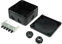 61779 WISKA Combi Series Black Polypropylene Junction Box, IP66, IP67, 110 x 110 x 66mm