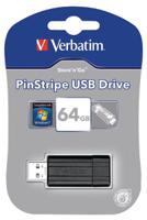 49065 Verbatim PinStripe 64 GB USB 2.0 USB Stick
