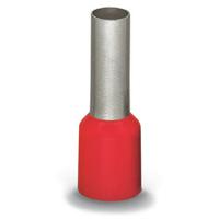 216-209 WAGO, 216 Insulated Bootlace Ferrule, 12mm Pin Length, 4.5mm Pin Diameter, Red