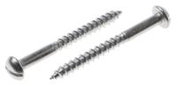 483-3078 RS PRO Slot Round Stainless Steel Wood Screw, A2 304, 4mm Thread, 40mm Length