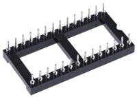 w30528ttrc Winslow 2.54mm Pitch Vertical 28 Way, Through Hole Turned Pin Open Frame IC Dip Socket, 5A