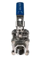 764-4247 RS PRO Stainless Steel Full Bore, 2 Way, Ball Valve, Threaded, BSPP 1in
