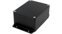 rnd-455-00432 RND RND 455 Series Black Aluminium Alloy Enclosure, IP65, Flanged, Black Lid, 115 x 90 x 55mm