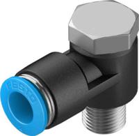 qslv-18-8-50 Festo Elbow Threaded Adaptor, R 1/8 Male to Push In 8 mm, Threaded-to-Tube Connection Style, 130751