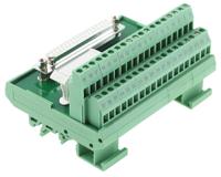 2281212 Phoenix Contact FLKM-D37 SUB/B Series 37-Contact Female Interface Module, D-sub Connector, DIN Rail Mount, 2.5A