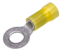 165035 TE Connectivity, PLASTI-GRIP Insulated Ring Terminal, M6 Stud Size, 3mm² to 6mm² Wire Size, Yellow