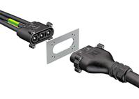 304039 Staubli Circular Connector, 3 Contacts, Flange, 8 mm Connector, Plug, Male, IP67, RobiFix Series