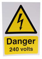 763-1544 RS PRO Electrical Hazard Warning Sign (English)