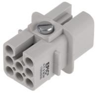 11253500 EPIC Heavy Duty Power Connector Insert, 10A, Female, H-D Series, 8 Contacts