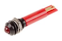 210-507 RS PRO Red Panel Mount Indicator, 110V ac, 8mm Mounting Hole Size, Solder Tab Termination