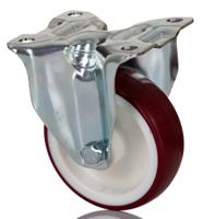 3478uar100p62-red Tente Fixed Castor Wheel, 150kg Capacity, 100mm Wheel