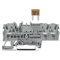 2002-1781 WAGO  TOPJOB S Series Grey, 2.5mm², 1-Level, Push In Termination, Fused, CSA