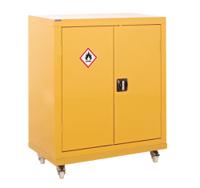 440-920 RS PRO Yellow Steel Lockable 2 Door Hazardous Substance Cabinet, 1040mm x 900mm x 460mm
