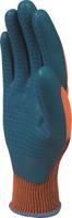 ve733or09 Delta Plus VE733 Orange 100% Polyester Polyester Latex Gloves, Size 9, Latex Coating
