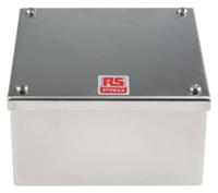 471-1625 RS PRO 316 Stainless Steel Satin Square Adaptable Enclosure Box, 160mm x 160mm x 85mm