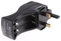 1101-0004-uk Ansmann Smart Eco Battery Charger For NiCd, NiMH AA, AAA 2 Cell with UK plug, Batteries Included