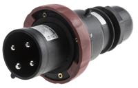 2196336 Scame IP66 Red Cable Mount 3P + E Power Connector Plug ATEX, IECEx, Rated At 63A, 380 → 415 V