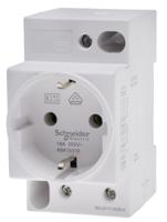a9a15310 Schneider Electric German Mains Connector, 16A White, DIN Rail Mount Crimp, 250 V