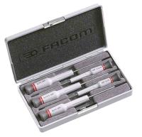 aefj2 Facom Slotted Precision Screwdriver Set, 5-Piece
